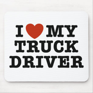 I Love My Truck Driver Mouse Pad