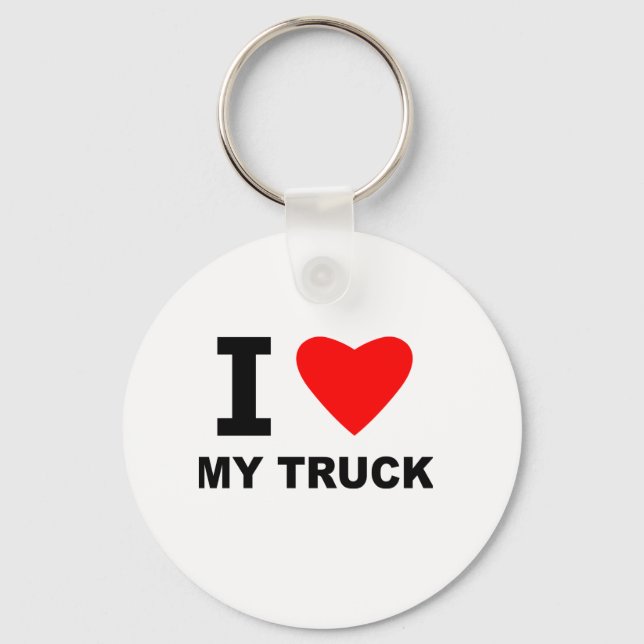 I Love My Truck Key Ring (Front)