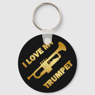 I LOVE MY TRUMPET KEY RING