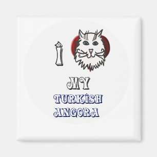 i love my turkish angora magnet