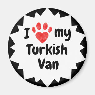 I Love My Turkish Van Cat Magnet