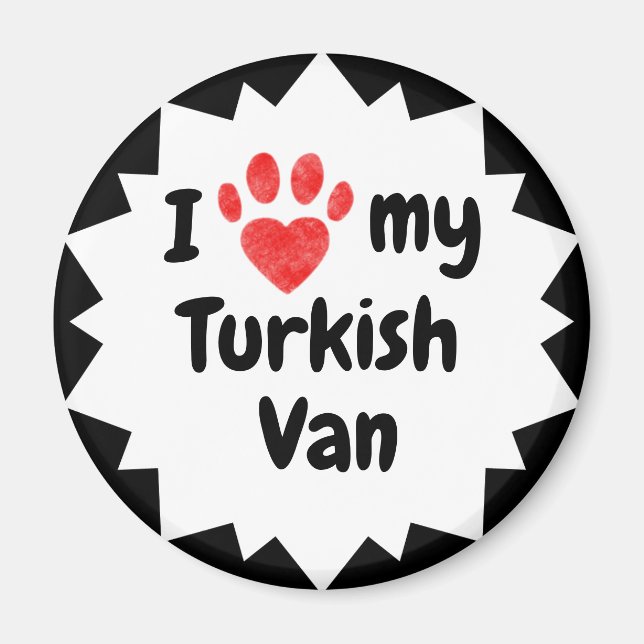 I Love My Turkish Van Cat Magnet (Front)