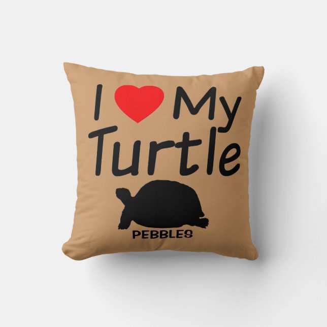 I Love My Turtle Cushion (Front)