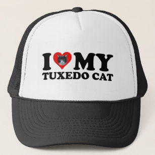 I Love My Tuxedo Cat Trucker Hat