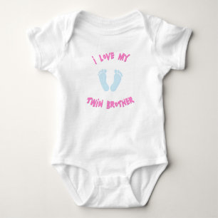 I Love My Twin Brother Baby Bodysuit