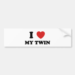 I Love My Twin Bumper Sticker