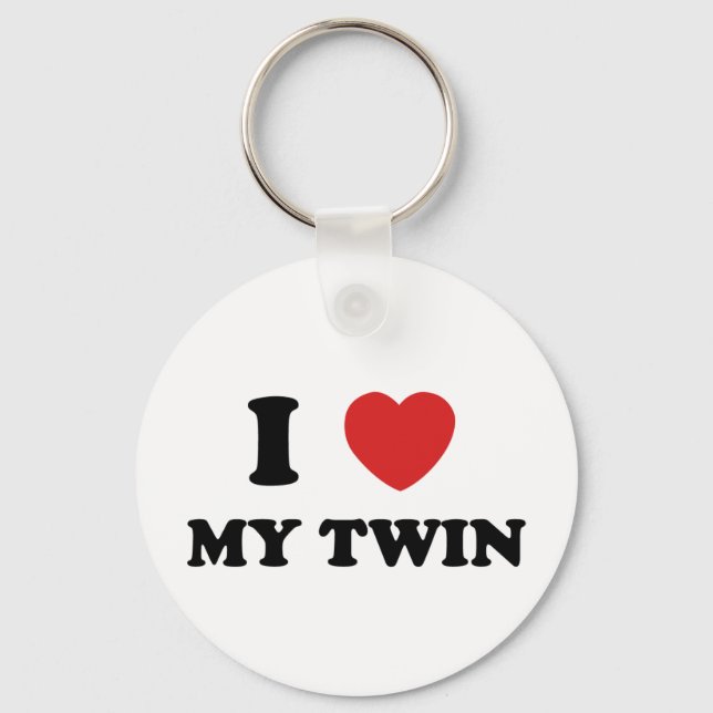 I Love My Twin Key Ring (Front)