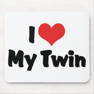 I Love My Twin Mouse Pad