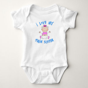 I Love My Twin Sister Baby Bodysuit