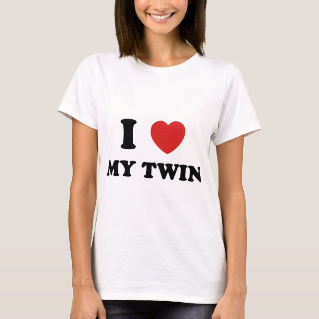 I Love My Twin T-Shirt (Front)