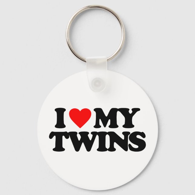 I LOVE MY TWINS KEY RING (Front)