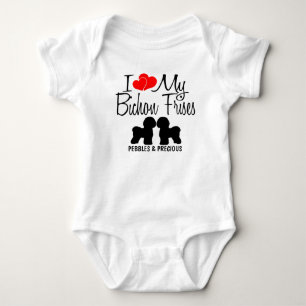 I Love My TWO Bichon Frises Baby Bodysuit