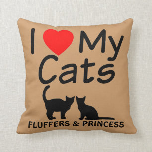 I Love My TWO Cats Cushion