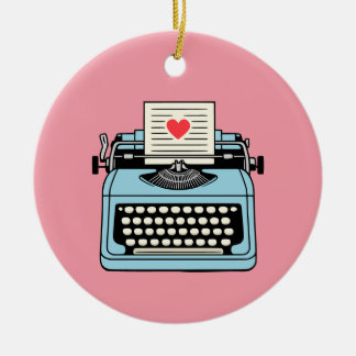 I  Love my typewriter Ceramic Ornament