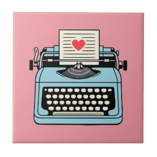 I  Love my typewriter Ceramic Tile