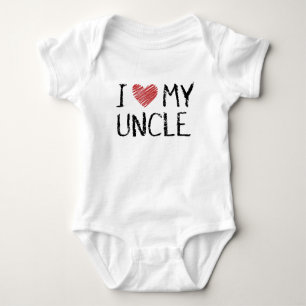 I Love My Uncle Baby Bodysuit