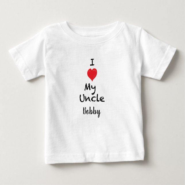 I love My Uncle Customisable Baby Shirt (Front)