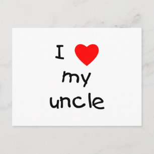 I Love My Uncle Postcard