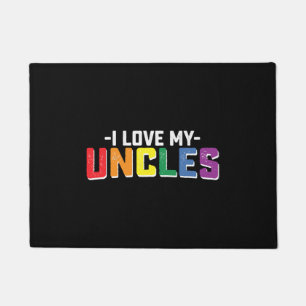 I Love My Uncles Pride Gay Lesbian Family Matching Doormat