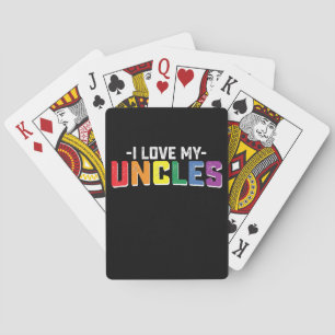 I Love My Uncles Pride Gay Lesbian Family Matching Playing Cards