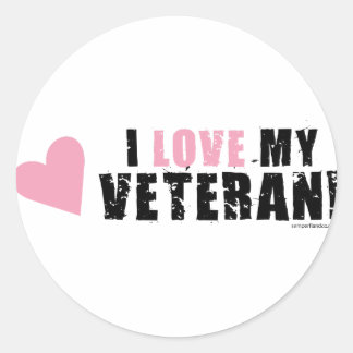 I love my Veteran! Classic Round Sticker