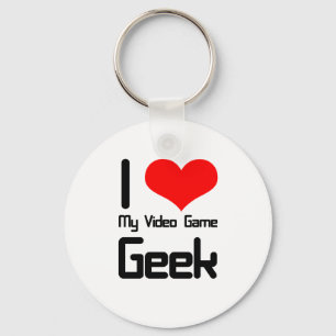 I love my video game geek key ring