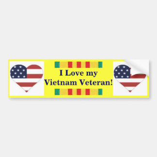 I Love My Vietnam Veteran Bumper Sticker
