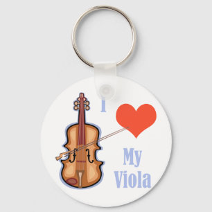 I Love My Viola Key Ring