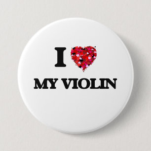 I love My Violin 7.5 Cm Round Badge