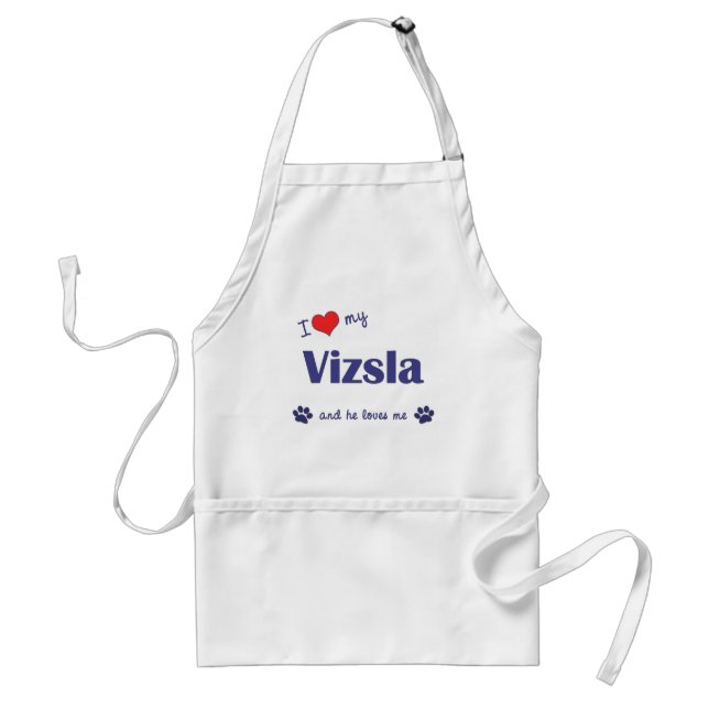 I Love My Vizsla (Male Dog) Standard Apron (Front)