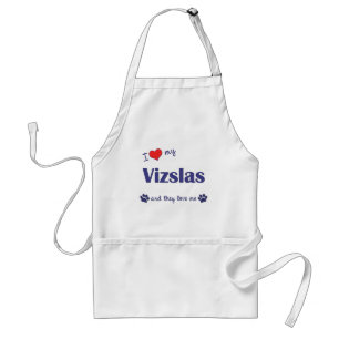 I Love My Vizslas (Multiple Dogs) Standard Apron