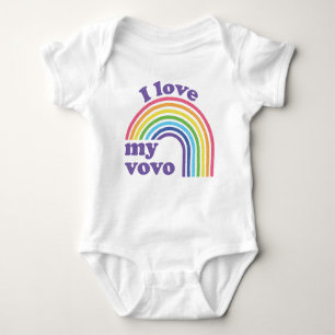 I Love My Vovo - Cute Rainbow Baby Bodysuit