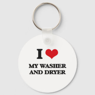 I Love My Washer And Dryer Key Ring