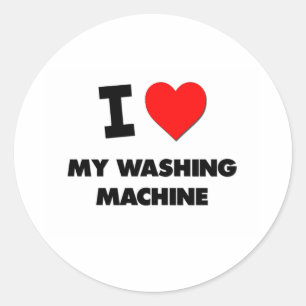 I love My Washing Machine Classic Round Sticker
