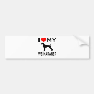 I Love My Weimaraner Bumper Sticker