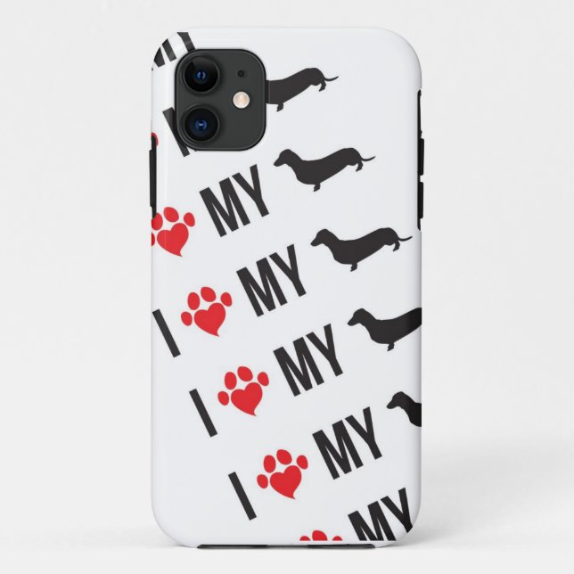 I LOVE MY WEINER CELL PHONE CASE (Back)