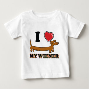 I love my Weiner - Dachshund Baby T-Shirt