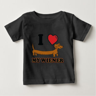 I love My Weiner - Doxie Baby T-Shirt
