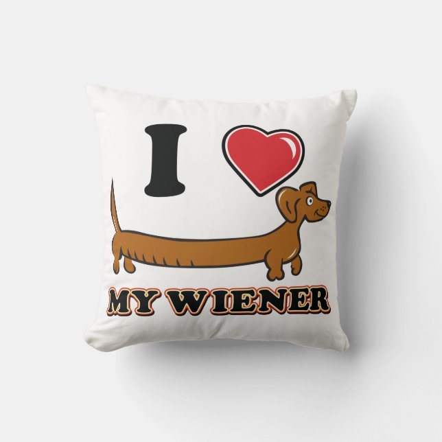 I love My Weiner - Doxie Cushion (Front)
