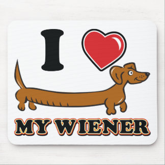 I love My Weiner - Doxie Mouse Pad