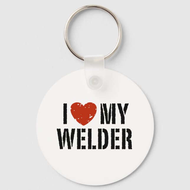 I Love My Welder Key Ring (Front)