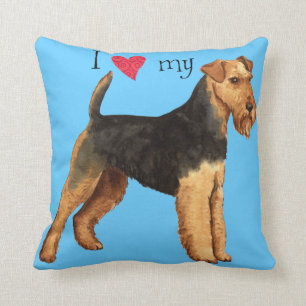 I Love my Welsh Terrier Cushion