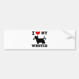 I love my westie bumper sticker