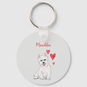 I Love my Westie Personalised West Highland Dog Key Ring