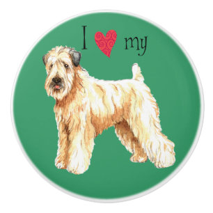 I Love my Wheaten Terrier Ceramic Knob