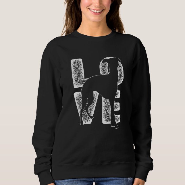I Love My Whippet Dog Theme Design Sweatshirt (Front)