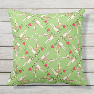 I Love my Whippet Outdoor Cushion