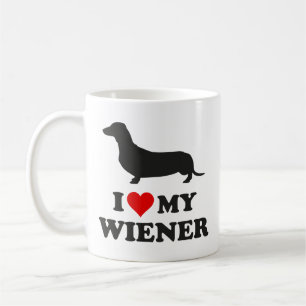 I Love My Wiener Coffee Mug