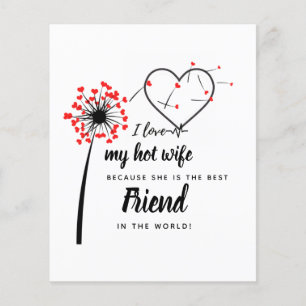 I Love My WIFE - Best friend Personalised PHOTO Flyer