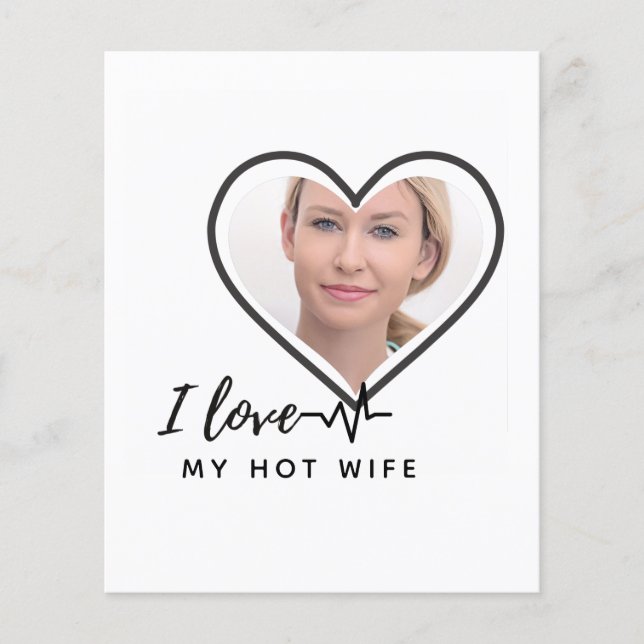I Love My WIFE - Best friend Personalised PHOTO Flyer (Front)